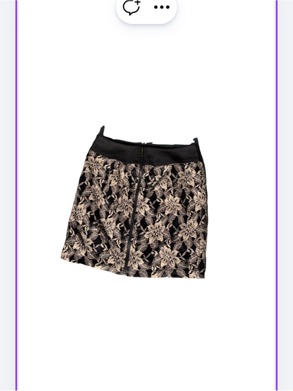 Forever 21 Floral Lace Mini Skirt
